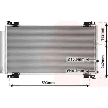 Klimatizace automobilu Kondenzátor, klimatizace VAN WEZEL 56015702