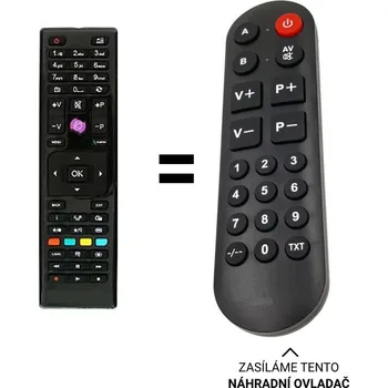 Finlux TV20FDMA4760 náhradní dálkový ovladač pro seniory