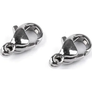 Karabinka z nerezové oceli, více velikostí, barva 1 (6x9 mm) platina