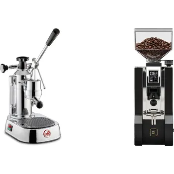 Kávovar La Pavoni Europiccola Lusso + Eureka Mignon XL, CR black