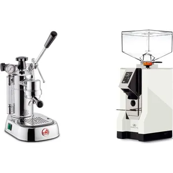 Kávovar La Pavoni Professional Lusso + Eureka Mignon Perfetto, CR white