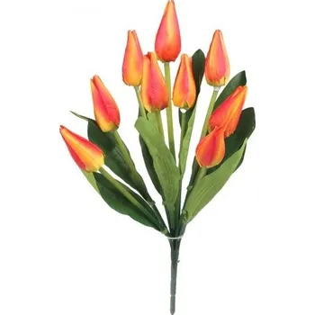 umělá květina Kytice tulipánů 38 cm oranžová