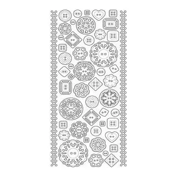 samolepka JEJE Samolepky - Knoflíky s růžovým podkladem