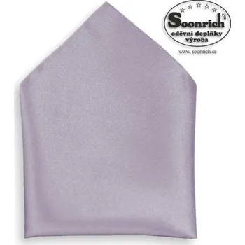 Látkový kapesník Soonrich Společenský kapesníček světle fialový saténový 20 x 20 cm - kapesníček do saka