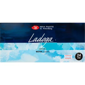 Vodová barva Neva Palette - Ladoga - akvarelové barvy v papírové krabičce 24 ks