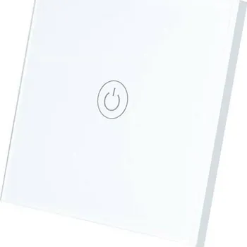 vypínač Dotykový vypínač jednonásobný č.1 skleněný bílý LTC