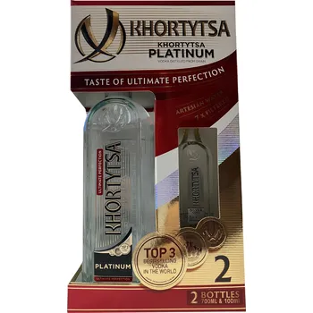 Whisky Vodka Khortytsa PLATINUM 0,7l + 0,1l 40% dárkové balení