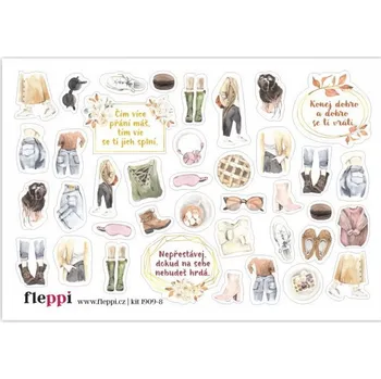 Diář Fleppi Samolepky - obrázkové aršíky Podzimní móda