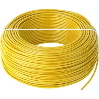 elektrický kabel Kabel CYA 1x0,5 žlutý (H05V-K) lanko (100m)