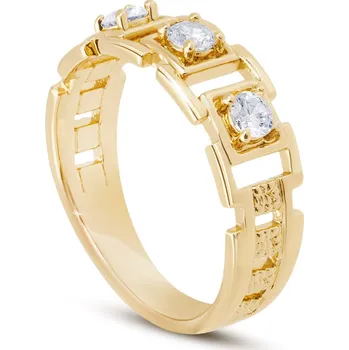 Prsten biju Pozlacený prstýnek se zirkony 396 Velikost prstenu - obvod: 52 mm