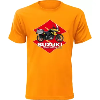 Pánské tričko Suzuki V-Storm 1050XT Adventure oranžové