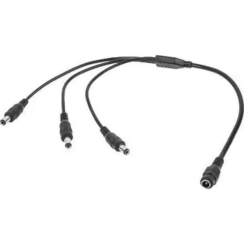 Elektrická zásuvka Kabel 1x DC zásuvka 2,1/5,5 - 3x DC zástrčka 2,1/5,5
