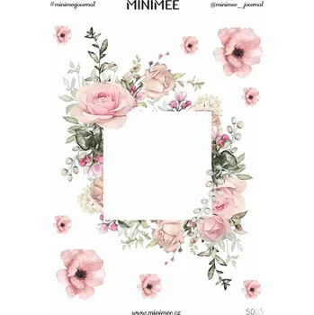 Dětské zboží Samolepky MINIMEE journal - Velký rámeček růže