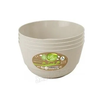 Miska 4ks BIO 1l plast mandlové skořápky