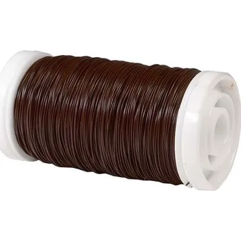 Vázací drát Vázací drátek myrtový - 0,35 mm, 100 g Barva: hnědá