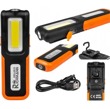 Osvětlení pro motocykl Montážní světlo LED 5W+3W s magnetem a Power Bankou Richmann C6815