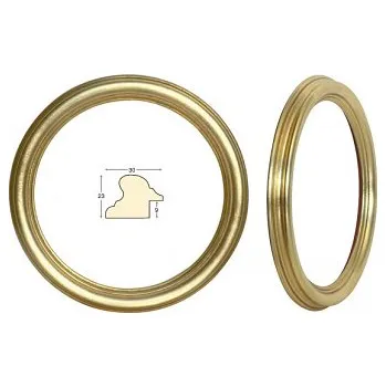 Rám na obraz Masivní rám zlatý kulatý – průměr 20cm (Masivní rám zlatý kulatý – průměr 20cm)
