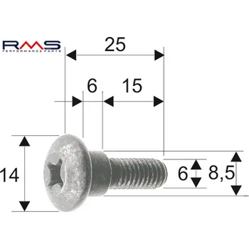 Bodywork screw RMS 121856100