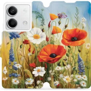 Pouzdro na mobilní telefon Flipové pouzdro Mobiwear - Xiaomi Redmi Note 13 5G - VP43S Letní louka (Knížkové flip pouzdro, obal, kryt na mobil Xiaomi Redmi Note 13 5G - VP43S Letní louka, materiál Umělá kůže + TPU - ochrana 360°, stojánek, silikonová vanička, magnetické zavírání)