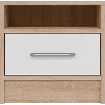 Noční stolek SMART sb | noční stolek SR7 | 40 cm | sonoma/bílá