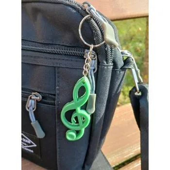 Drobný hudební dárek - zelený přívěšek na klíče