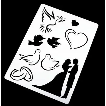 Plastová šablona 15x21 cm Láska