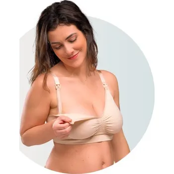 Těhotenská podprsenka CARRIWELL Podprsenka ke kojení s gelovou kosticí - TĚLOVÁ - S