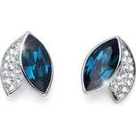 Náušnice s krystaly Swarovski Oliver Weber Leaf blue