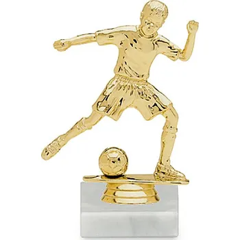 Figurka se symbolem fotbalu, 14 cm, zlato, včetně podstavce