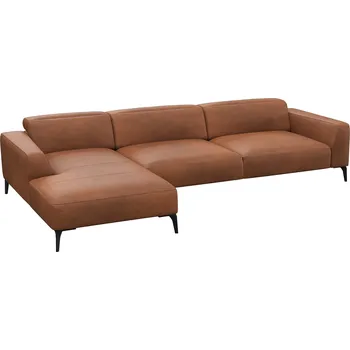 Pohovka Flexlux Kožená rohová pohovka VOLUZZI 329 cm, levá