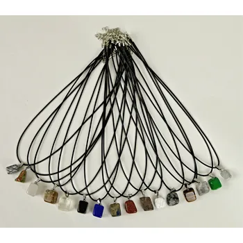 Náhrdelník UNI Šňůrkový náhrdelník s kamínkem