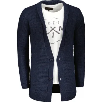 Pánský svetr Pánský svetr KIXMI LUKAS TMAVĚ MODRÁ L