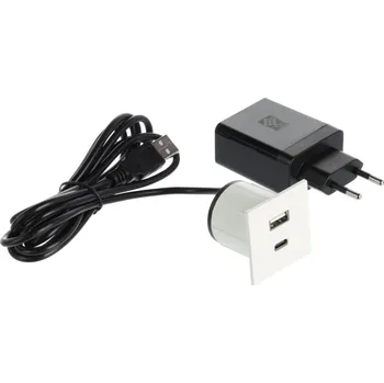 Elektrická zásuvka Asa Elektrická zásuvka USB nabíječka VersaPick / Bílá matná