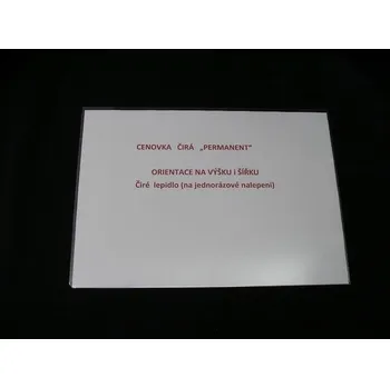 Plastová cenovka čirá samolepka Cenovka čirá A5 čirá samolepka - 1 ks