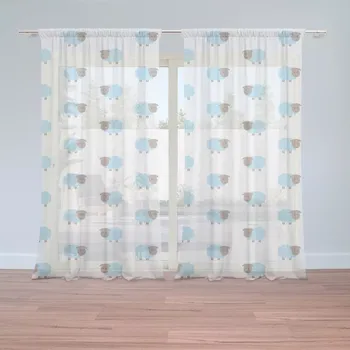 Záclona Záclony Modré ovce: 2 ks - 150x250 cm - Sablio