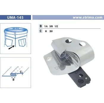 Příslušenství k šicímu stroji Texi Zakladač pro francouzský šev pro šicí stroje UMA-145 1/4 XH