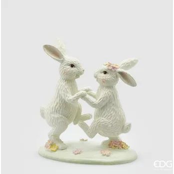 Velikonoční dekorace Velikonoční dekorace tančící zajíci, 25x22x15 cm
