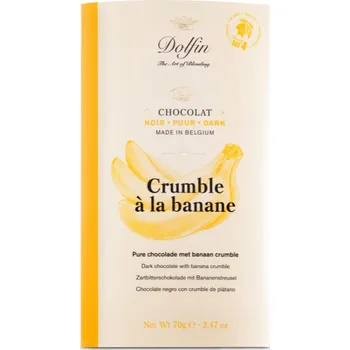 Cukrovinka Dolfin Čokoláda 70g - Hořká 60%, Banánové kousky