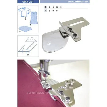 Texi Zakladač s podvinutím pro šicí stroje UMA-251 15 M