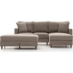 Hanah Home Rohová pohovka EVA krémová pravá