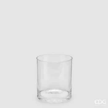 Váza Skleněná váza válec Cilindro, 18x16 cm