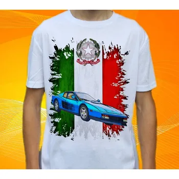 Pánské tričko tričko Ferrari Testarossa XL (tričko s osobním autem )
