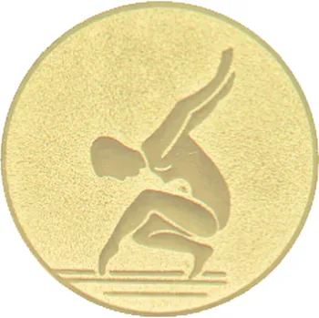 Emblém gymnastika, pr. 25 mm, zlato