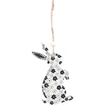 Zajíc závěs, 2 kusy, dřevěný, bílý