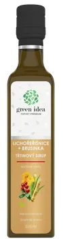 Přírodní produkt GREEN IDEA Lichořeřišnice + brusinka třtinový sirup 250 ml