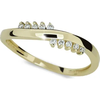 Prsten Dámský prsten žluté zlato 585/1000 přírodní diamant 0.100 ct G/SI DF2064 velikost 54