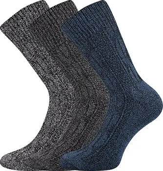 Pánské ponožky BOMA Praděd mix 3 páry tmavé