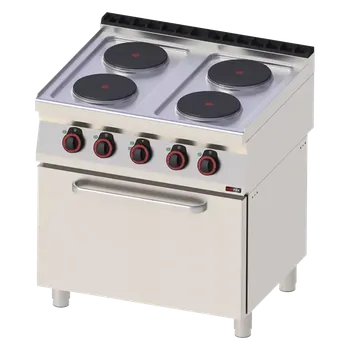 Sporák Sporák elektrický s horkovzdušnou elektrickou troubou GN 1/1 - 4x plotýnka 400