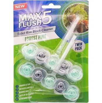 WC čistič Max Flush 5 Borovice WC blok 2 x 45 g