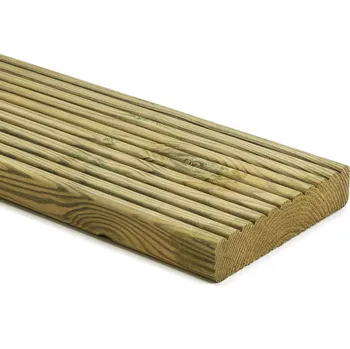 Prkno terasové Borovice - drážkované, 25x130x3000 mm, impregnované